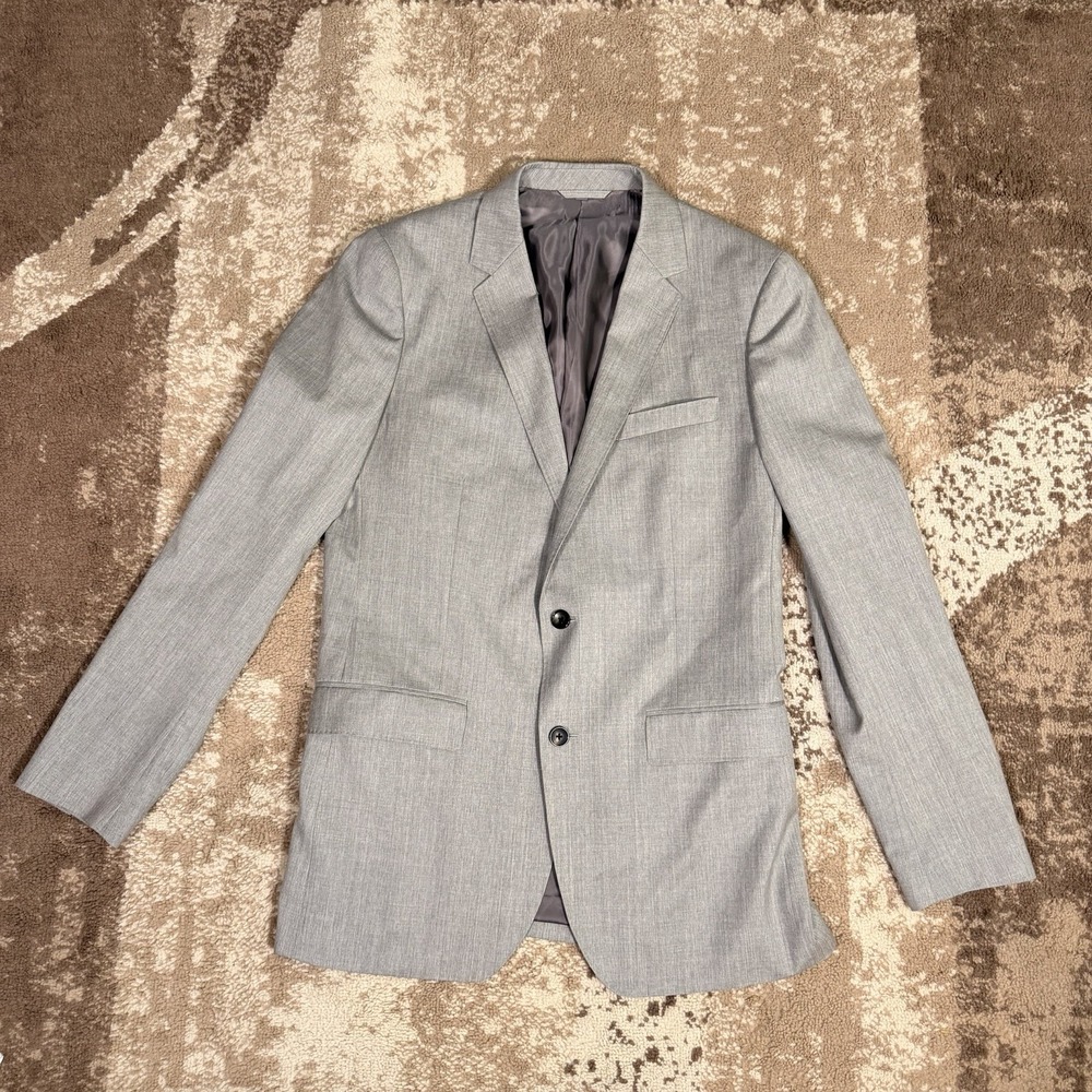 Bonobos Blazer Mens 42L Gray Vitale Barberis Canonico Wool Slim Fit Business
